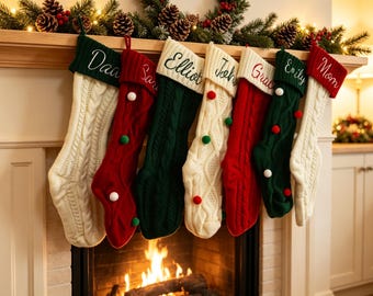 2026 Christmas Stockings Set, Christmas Family Stocking with Name, Paw Christmas Stocking Set, Holiday Stockings Gift, Xmas gift,Christmas