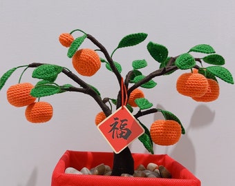 Crochet Critrus ( Kumguat) Tree in Pot