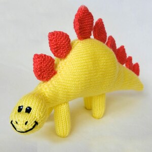 Stig the Stegosaurus knitting pattern/ knitted toy pattern