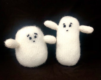 Gilbert and Gordon the Ghosts PDF Knitting Pattern