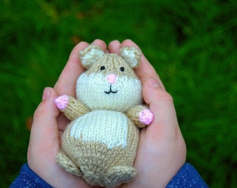 Hazel the Hamster Knitted Toy PDF Knitting Pattern