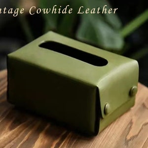 Portable Leather Rectangular Tissue Cover Box Holders Case Pumping Paper  Hotel Home Car Gift Brown