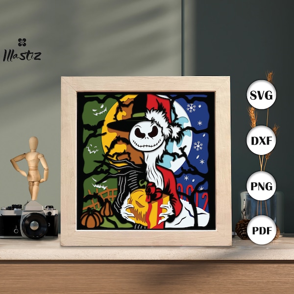 Nightmare Before Christmas 9 Shadow Box, Light Box, Light box, SVG, Silhouette, Cricut, Digital Files Template Nightmare Before Christmas 9 Shadow Box, Light Box, Light box, SVG, Silhouette, Cricut, Digital Files Template