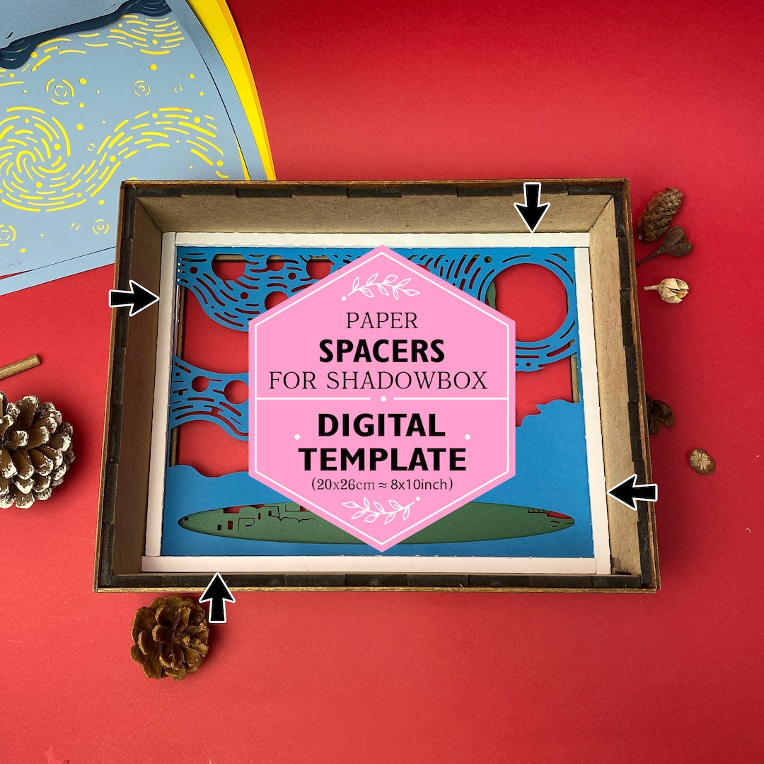 Cardstock Spacer for Rectangle Templates 3D Shadow Box File Etsy