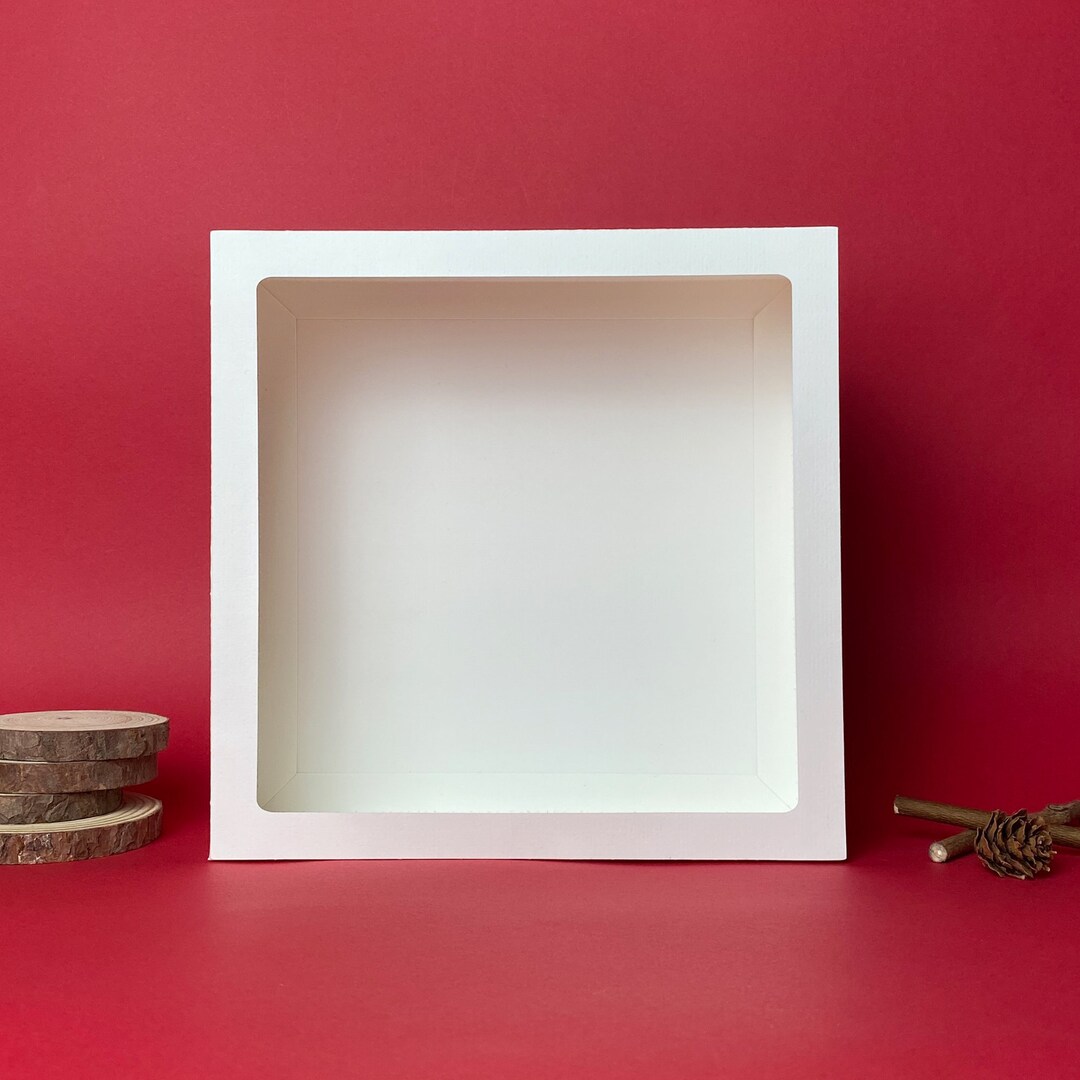 Cardstock Frame Template 20.4x20.4 Cm 3D Shadow Box File Etsy