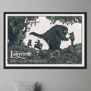 Pôster de Labirinto (1986), pôster de filme, pôster de presente, arte de parede em tela, arte em tela nostálgica, arte estética vintage, pôster de presente nostálgico de 1986