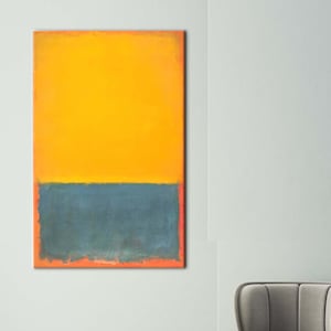 Mark Rothko Canvas Art, Minimal Art Canvas, Yellow And Gray Printed, Contemporary Canvas Art, Exhibition Art Canvas, Abstract Wall Art,