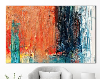 Orange, Modern Poster, Contemporary Canvas Art, Orange Art, Oil Painting Print, Abstract Orange Poster, Abstract Wall Art,