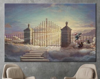 Banksy Pearly Gates, Street Wall Decor, Graffiti Wall Decor, Banksy Wall Decor, Abstract Art, Pearly Gates Children Artwork,