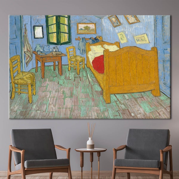 Bedroom in Arles, Van Gogh Bedroom Printed, Impressionism Artwork, Reproduction Poster, Famous Canvas, Bedroom in Arles Art Canvas,
