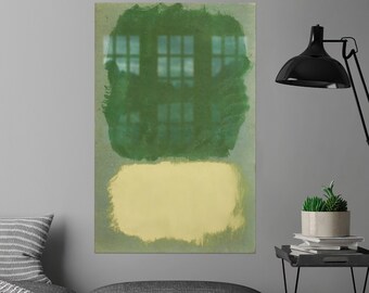 Modern Wall Art, Mark Rothko Glass Printing, Green Glass Art, Modern Glass Wall Art, Baby Gift Personalized,