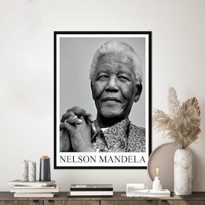 3D Canvas, Canvas Decor, 3D Wall Art, Nelson Mandela, Famous Quote Art Canvas, Portre 3D Canvas, Nelson Mandela Canvas Poster,