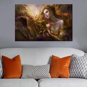 Modern 3D Canvas, Luxury Art, Contemporary Art Decor, Mermaid Canvas Poster, Beautiful Woman 3D Canvas, Personalized Baby Gift,