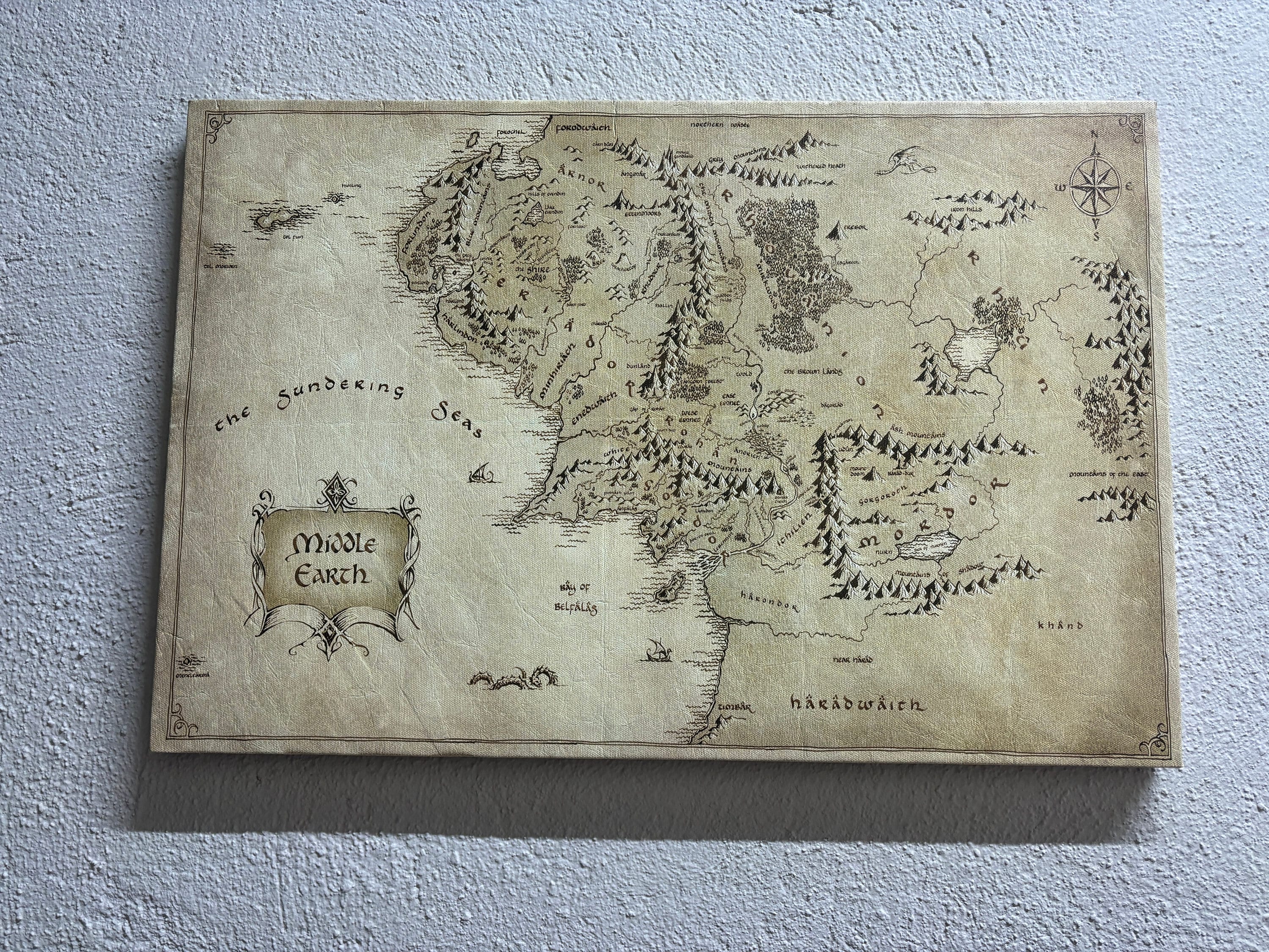 Map of Middle Earth | J.R.R. Tolkein's Lord of the Rings – Victor Wood Forge