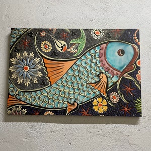Animal Wall Decor, Abatract Fish Poster, Pattern Wall Decor, Abstract Printed, Contemporary Poster, Colorful Printed, Fish Wall Art,