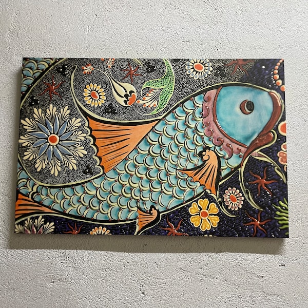 Animal Wall Decor, Abatract Fish Poster, Pattern Wall Decor, Abstract Printed, Contemporary Poster, Colorful Printed, Fish Wall Art,