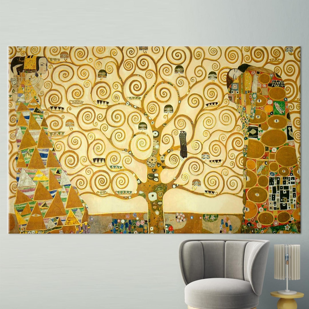 Wall Art Canvas, 3D Canvas, Large Wall Art, Klimt the Tree of Life ...
