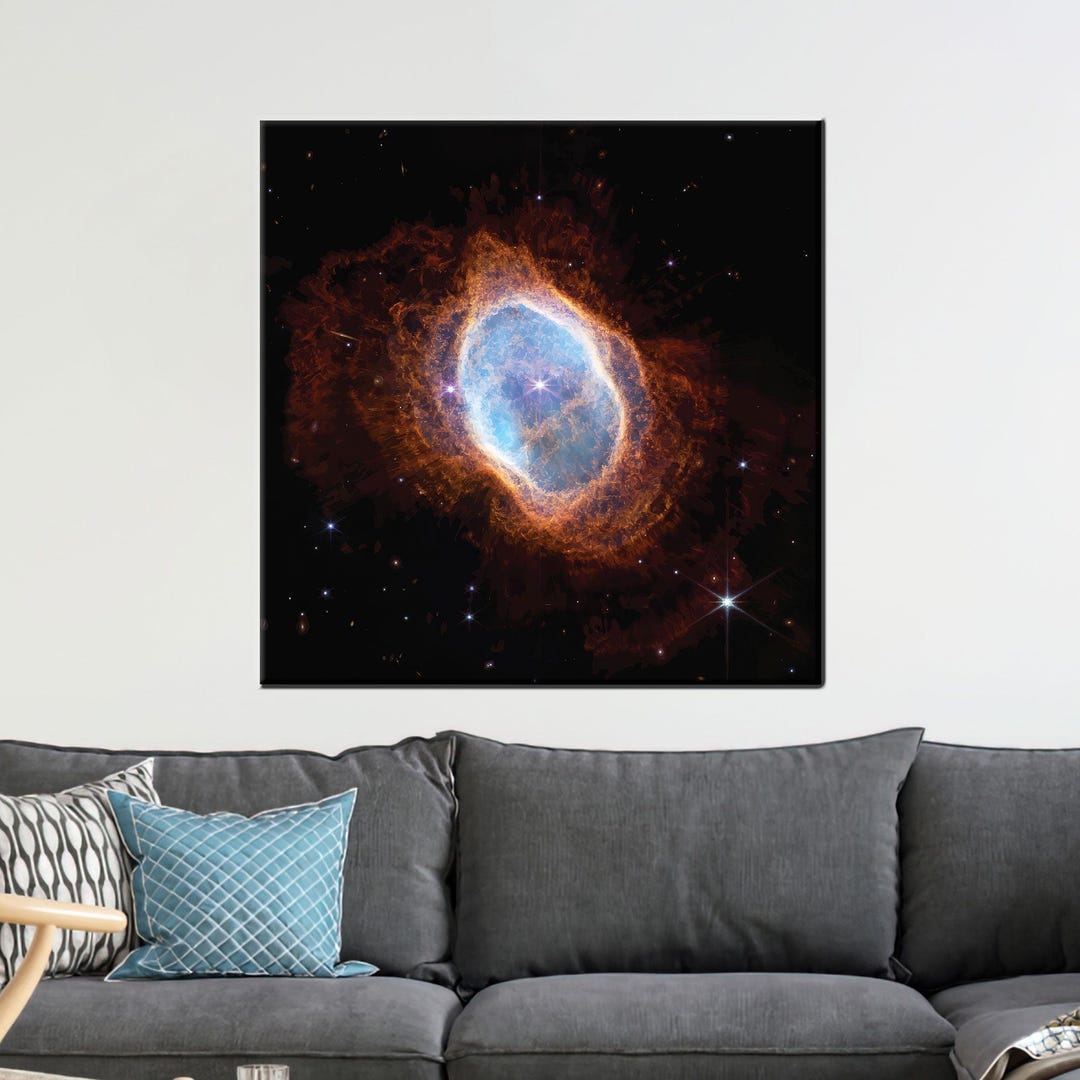 Cosmic Nebula Space Canvas Wall Art, Colorful Deep Galaxy Poster ...