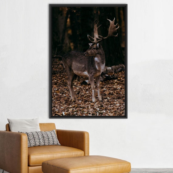 Wild Deer Wall Art Deer Wall Art Deer Gift Canvas Art Etsy