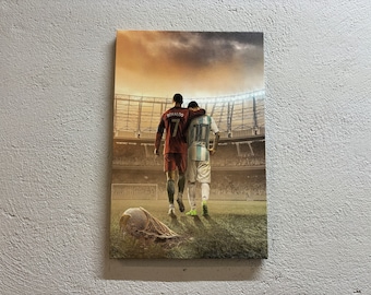 Lionel Messi Cristiano Ronaldo, Motivational Canvas Art, Sport Poster, Lionel Messi Poster, Trendy Canvas Art, Cristiano Ronaldo Poster,