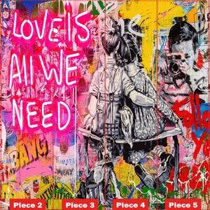 Love Is All We Need, Graffiti Wallpaper, Street Graffiti Wall Print, Love Need Wall Paper, Love Graffiti Wall Paper, Banksy Wall Print, image 8