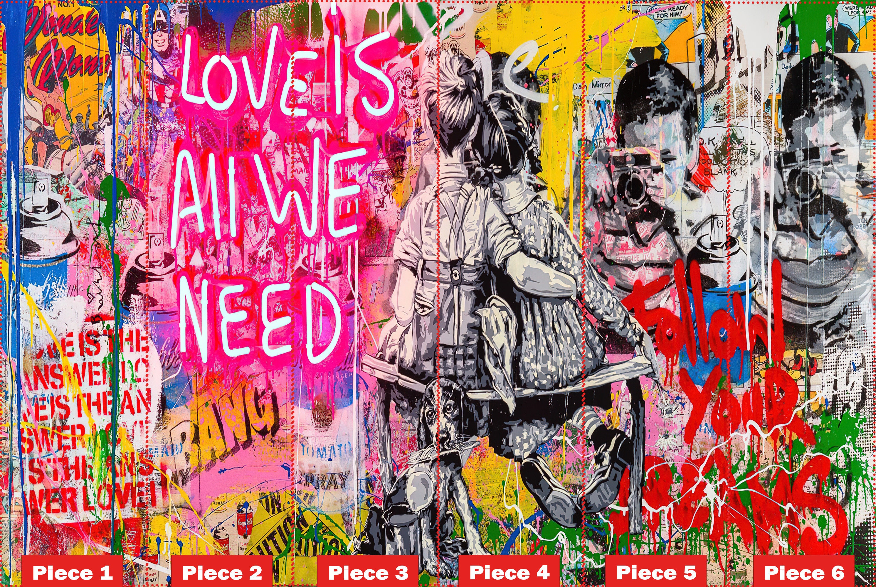 Love is All We Need, Graffiti Wallpaper, Street Graffiti Wall