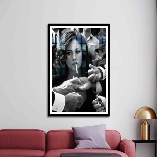 Glass, Tempered Glass, shops Glass Art, Monica Belluci, Celebrity Glass Wall Art, Portrait Wall Art, Portre Tempered Glass,