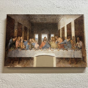 The Last Supper, Reproduction Wall Decor, Da Vinci Wall Decor, Famous Wall Decor, Famous Wall Art, Classic Printed, Last Dinner Art Canvas,