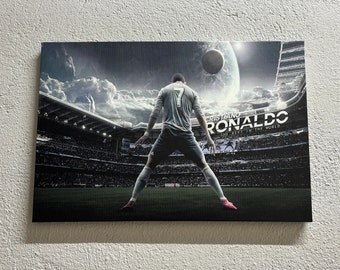 Cristiano Ronaldo, Motivation Wall Art, Man Cave Poster, Sport Art Canvas, Ronaldo Lover Gift Canvas, Ronaldo 3D Canvas,