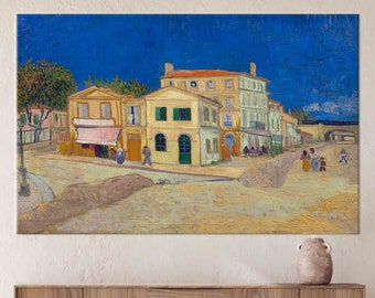 A Casa Amarela, Pôster de Reprodução, Impressão em Óleo, Tela de Arte de Van Gogh, Pôster de Paisagem de Rua, Decoração em Tela Famosa