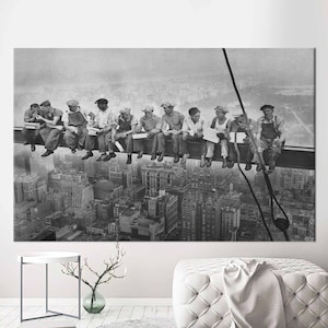 Lunch atop a Skyscraper, Modern Canvas Art, Lunch atop a Skyscraper Canvas Art, New York Artwork, Popular Printed, 11 Men Art,