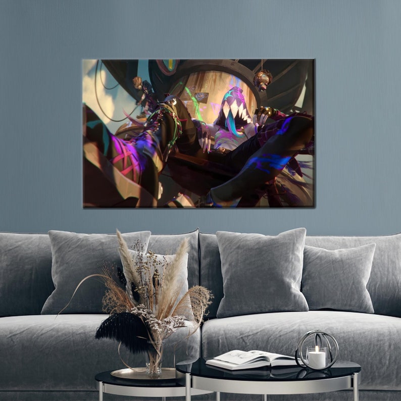 Jinx Painting Canvas, Arcane Poster, Game Poster Gift, Arcane Season 2 ...