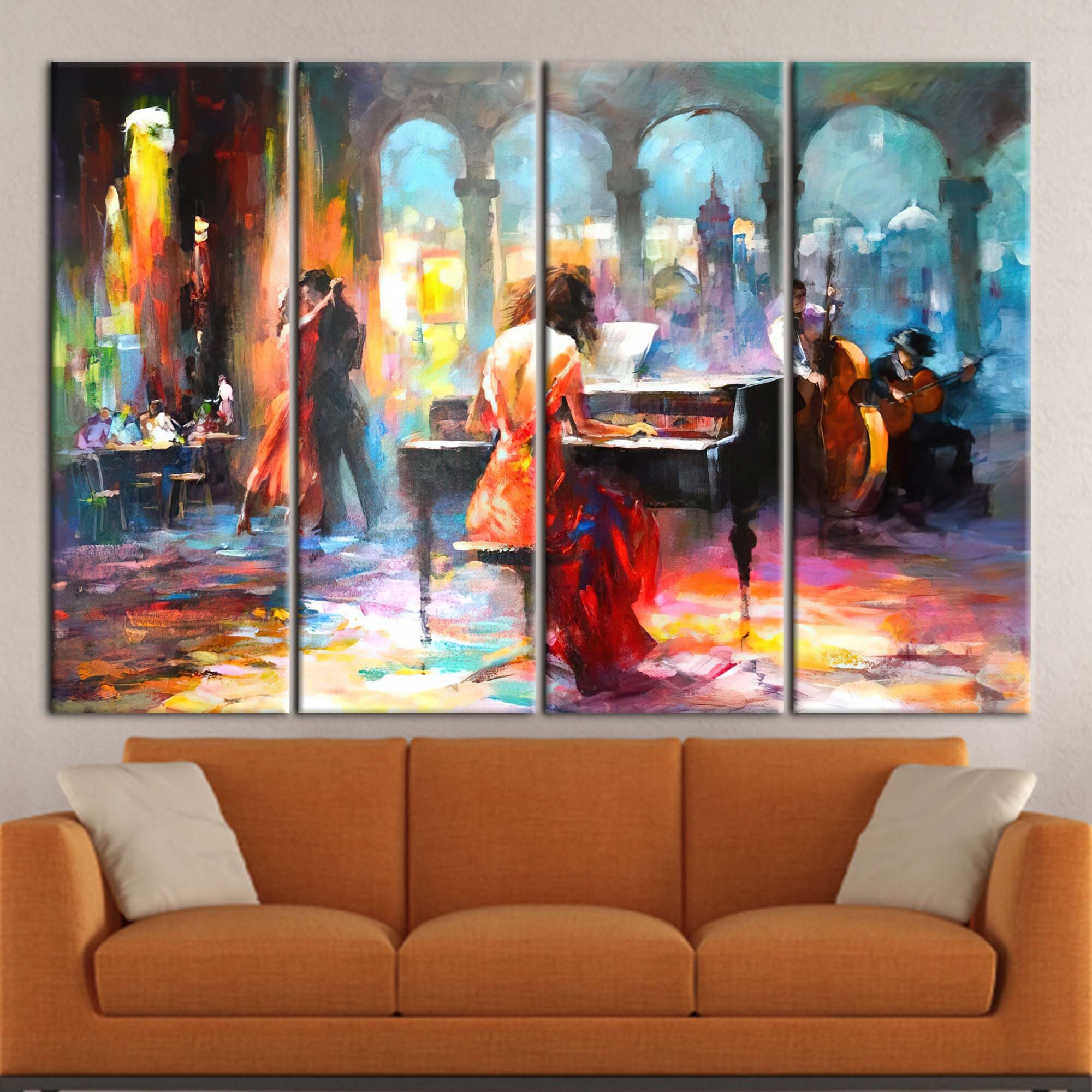 Willem Haenraetsウィリアムハーランツ ウィルムヘンラート Haenraets Willem, Abstract Music Wall Art, Musician Artwork