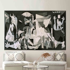 Guernica Pablo Picasso, Picasso gedruckt, Guernica Wandkunst, Pablo Picasso Leinwanddruck, Reproduktion Leinwand Poster, Berühmte Leinwand Dekor,