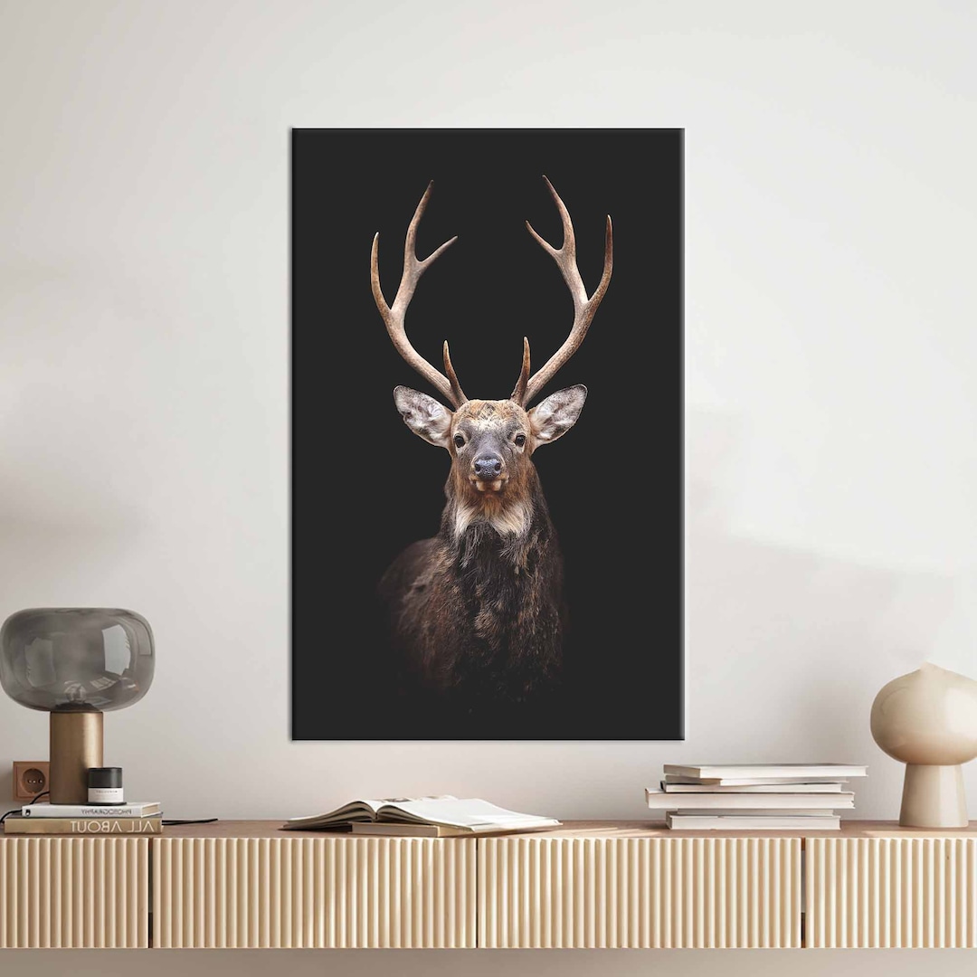 Deer Photography, Animal Canvas Art, Animal Photo Art Canvas, Trendy