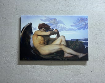 Fallen Angel Wall Art, Reproduction Wall Art, Famous Printed, Classic Poster, Alexandre Cabanel Wall Decor, Fallen Man Poster,
