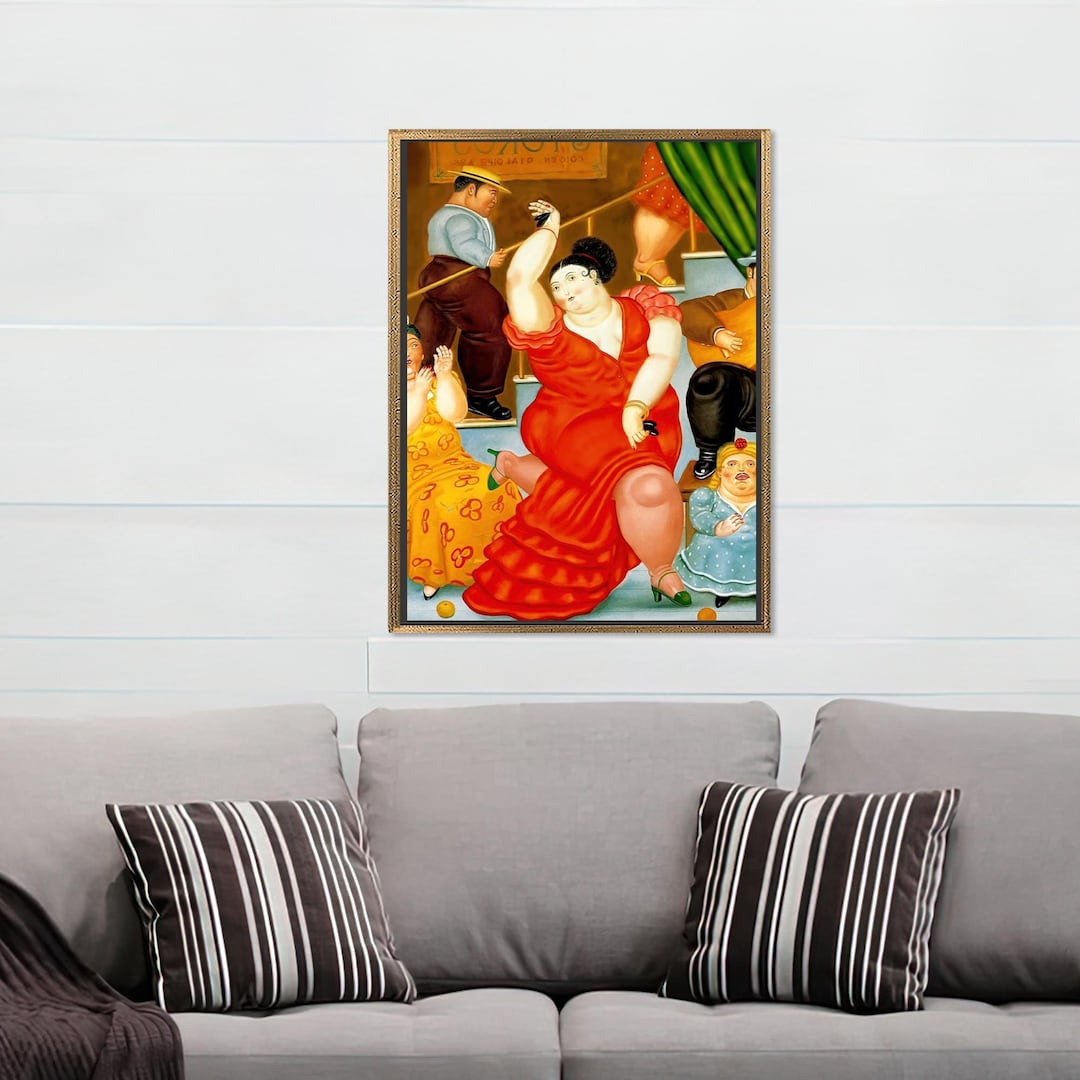 Famous Printed, Dancing Woman 3D Canvas, Fernando Botero Canvas Gift ...