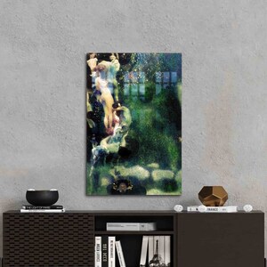 Glass Printing, Mural Art, Glass Wall Decor, Gustav Klimt Philosophy, Klimt Philosophy Wall Decoration, Gustav Klimt Wall Decoration, image 2