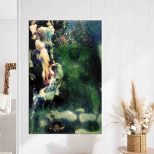 Canvas Wall Art, Wall Art, Living Room Wall Art, Gustav Klimt Philosophy, Klimt Philosophy Canvas, Art Nouveau Canvas Print,