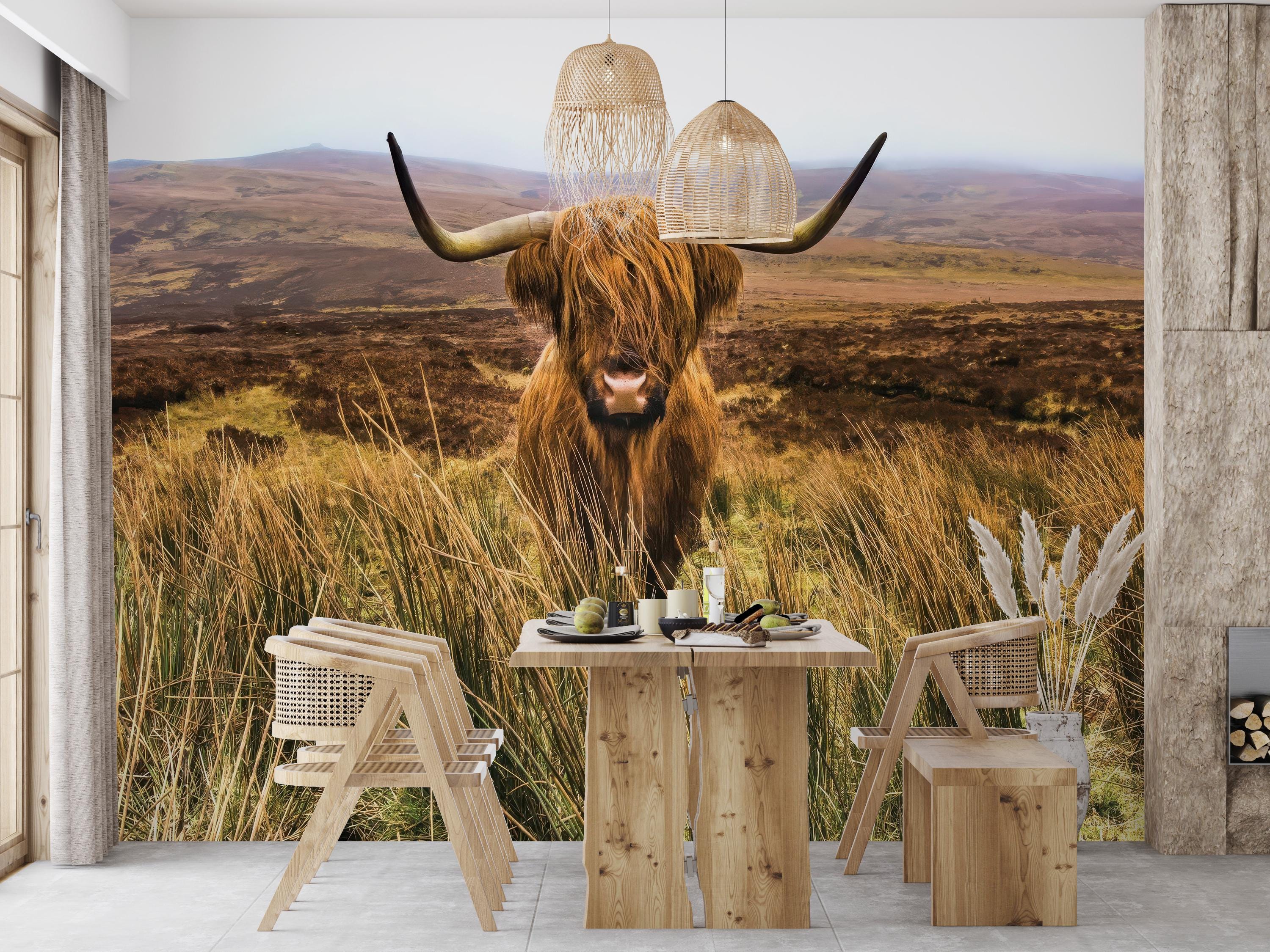 Rustic Fall Background Cow Farmhouse Wallpaper, Beautiful Cow Wallpaper, Highland Cow Wallpaper ...