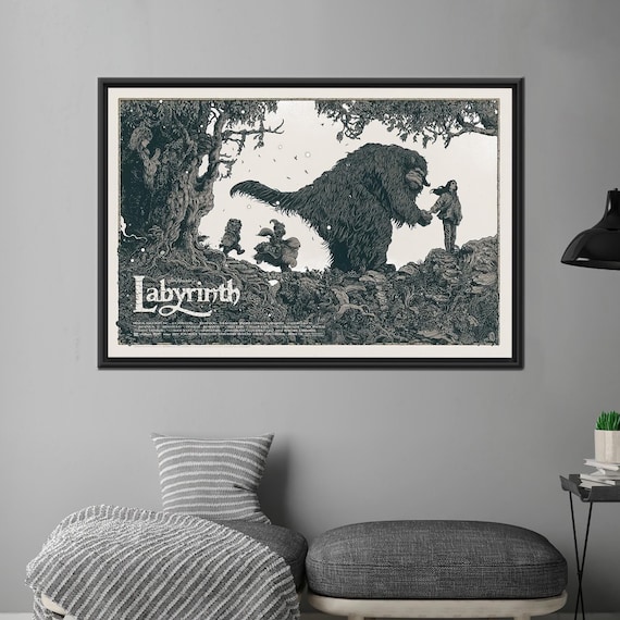 Labyrinth (1986) Poster, Movie Poster, Gift Poster, Canvas Wall Art, Nostalgic Canvas Art, Vintage Aesthetic Art, 1986 Nostalgic Gift Poster