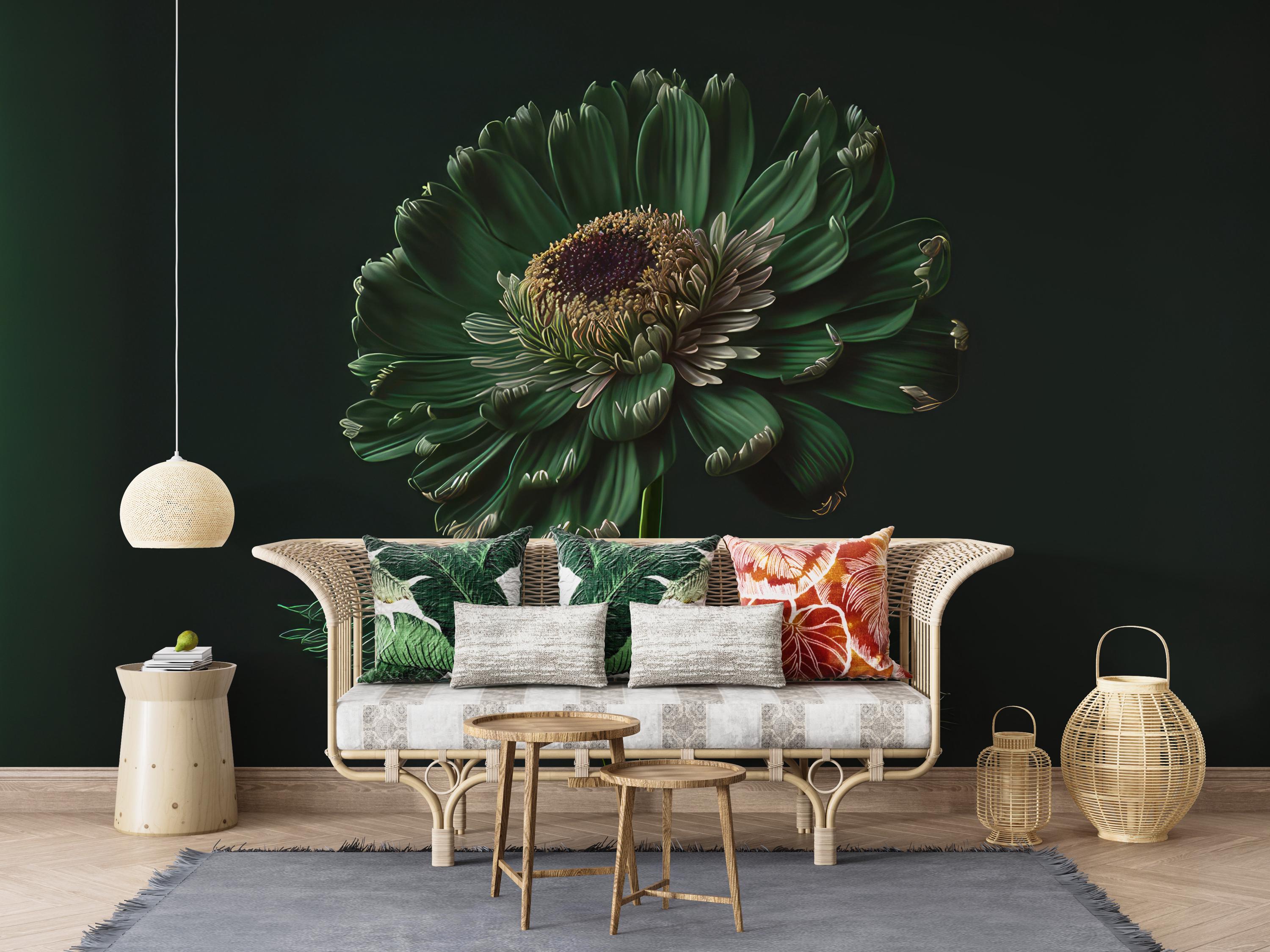 Daisy Flower Wall, Modern Wallpaper, Luxury Wallpaper, Floral Wallpaper ...