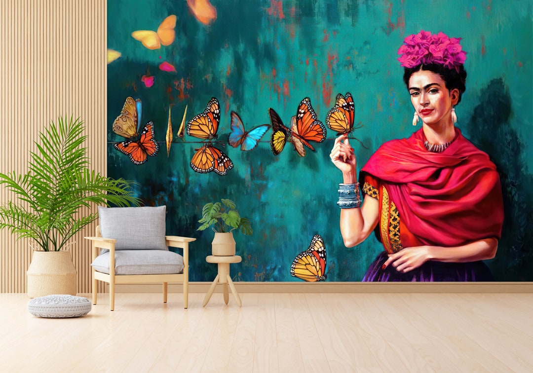 Woman Wall Poster, Colorful Mural, Fashion Mural, Frida Kahlo Wall ...
