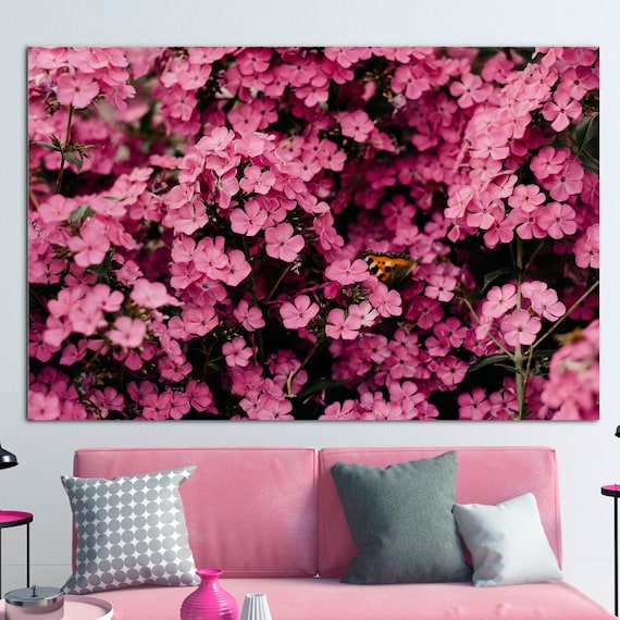 Floral Artwork Pink Flowers Wall Decor Flower Lover Gift Etsy