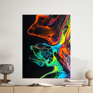 Canvas Art, Wall Art, Canvas Print, Colorful Wall Art, Colorful Artwork, Black Canvas Print, Abstract Canvas Gift, Modern Wall Art,