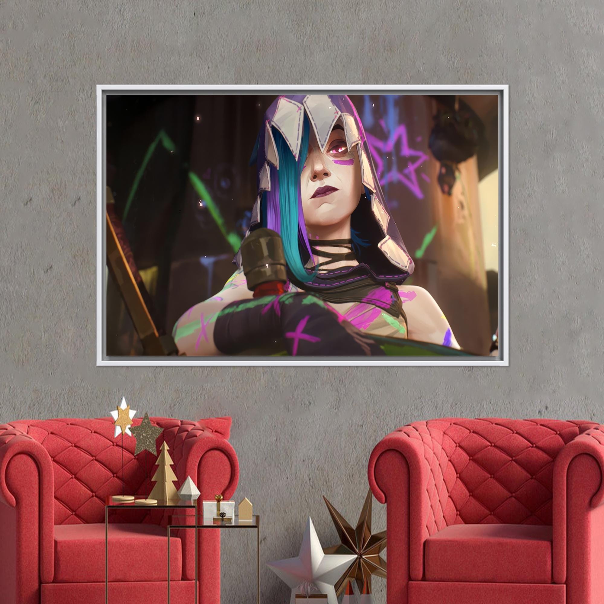 Jinx Painting Canvas, Arcane Poster, Game Poster Gift, Arcane Season 2 ...