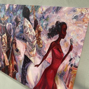 African Pianist Poster, African Singer Wall Decor, Jazz Musicians Art, Oil Painting Print, Jazz Wall Art, Jazz Singer Wall Art,