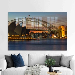 Wanddekoration, Glas Wandkunst, Glaskunst, Royal Botanic Garden, Australien Glasdruck, Sydney Landschaftsglaskunst,