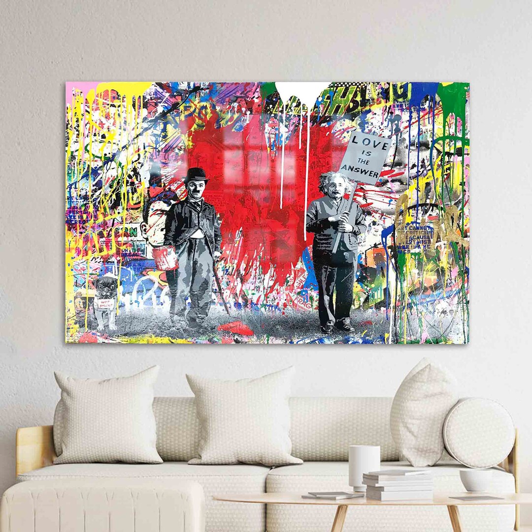 Wall Decor, Tempered Glass, Mural Art, Banksy Wall Decor, Banksy Street ...