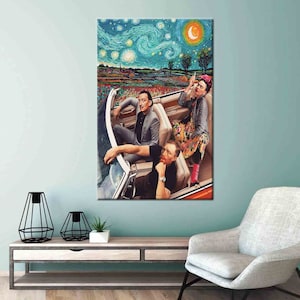 Oil Painting Print, Starry Night Printed, Car Canvas Art, Famous Canvas Art, Frida Van Gogh Dali Artwork, Van Gogh Canvas, image 3